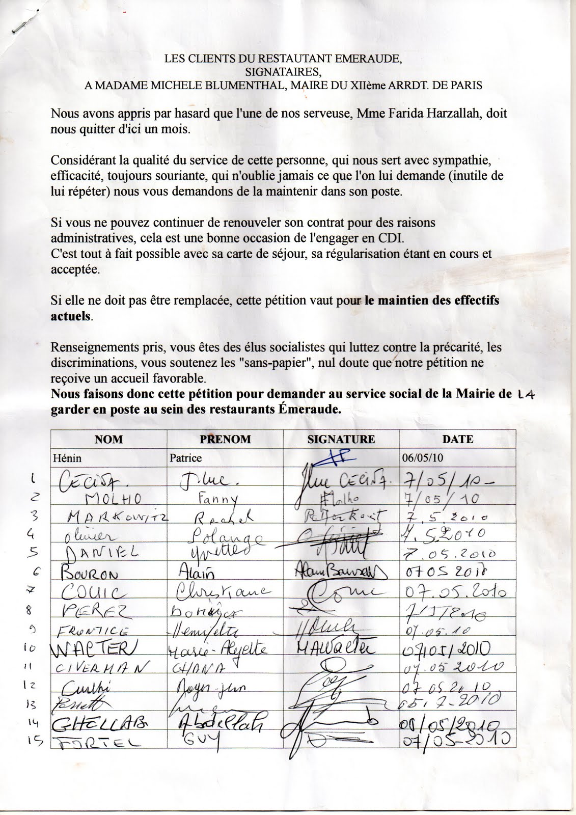 rediger une petition exemple